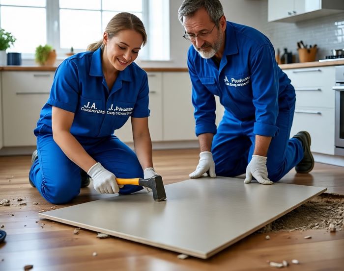 Replacing Broken Floor in The Kitchen